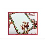 サンタさんとトナカイ＊クリスマスカード＊柄違い12枚＊両面印刷＊オリジナル