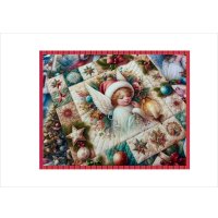 大きめ折り紙＊パッチワーククリスマス＊エンジェル＊柄違い＊12枚