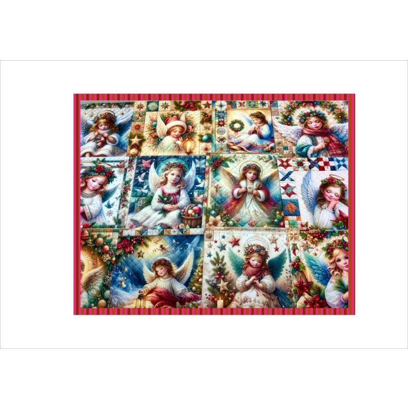 画像8: 大きめ折り紙＊パッチワーククリスマス＊エンジェル＊柄違い＊12枚