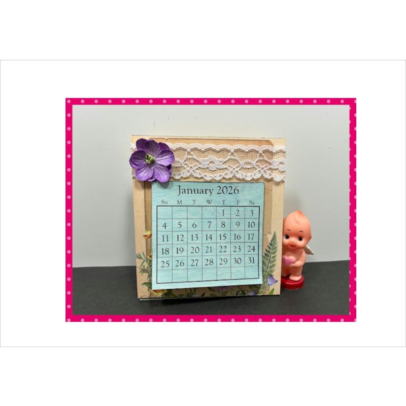 画像8: 郵便で送れるカレンダーを作ろう♪＊植物＊３セット分＊ジャンクジャーナル＊キット
