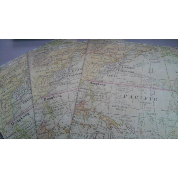 画像2: コラージュペーパー　世界地図 (2)