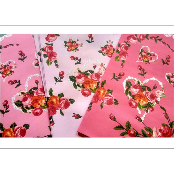 画像6: ＊平袋＊バラ＊花柄　3色セット＊A　オリジナル (6)