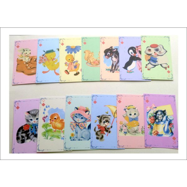 画像5: ★第５弾★　BOX入り　トランプメモ★　New　レトロアニマル　６０枚入り♪　オリジナル (5)