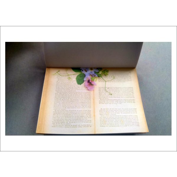 画像3: 花と洋書　メモ帳♪　オリジナル (3)