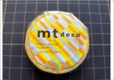 画像: ブロックストライプ・オレンジ　ｍｔ　deco　新作マステ♪