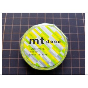 画像: ブロックストライプ・グリーン　ｍｔ　deco　新作マステ♪