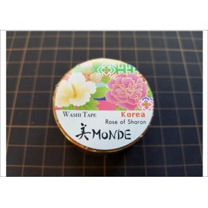 画像: 「ムクゲ」　美MONDE（韓国）マスキングテープ　金箔