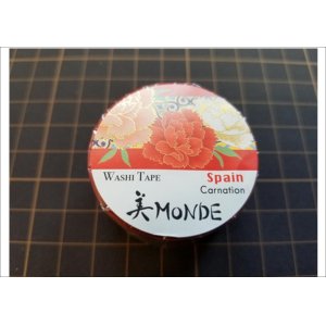 画像: 「カーネーション」　美MONDE（スペイン）マスキングテープ　金箔