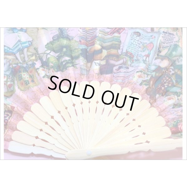 画像4: ★在庫一掃　処分品★　アリス柄　扇子　ピンク♪ (4)