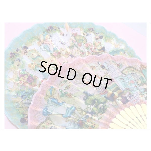 画像10: ★在庫一掃　処分品★　アリス柄　扇子　ピンク♪ (10)