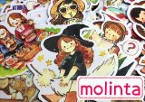 molinta💓160枚以上🎵＊人物＊シール＊耐水性あり＊柄違い＊海外製