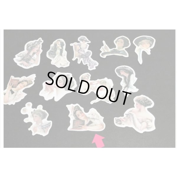 画像7: 貴婦人＊人物＊シール＊柄違い57枚＊海外製 (7)