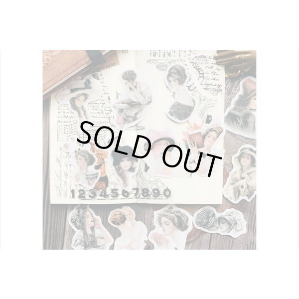 画像8: 貴婦人＊人物＊シール＊柄違い57枚＊海外製 (8)