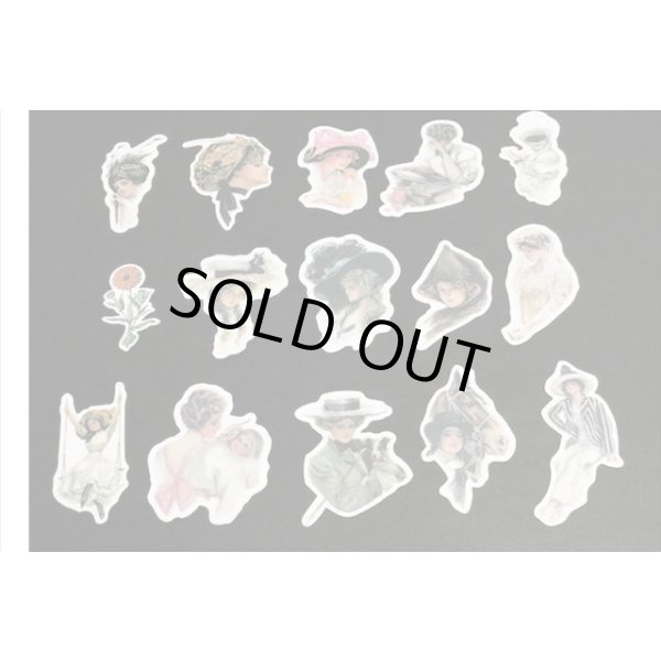 画像5: 貴婦人＊人物＊シール＊柄違い57枚＊海外製 (5)