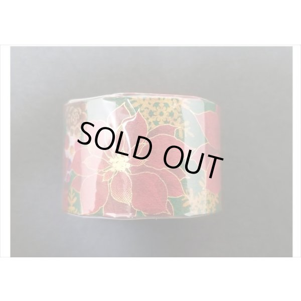 画像3: 「リースとポインセチア」幅広　美MONDE　クリスマスシリーズ　マスキングテープ　金箔　 (3)