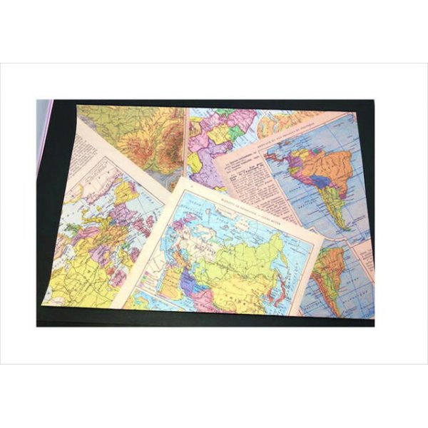 A3 世界地図 カラー コラージュペーパー オリジナル 紙モノ全般 紙モノ マステの通販なら雑貨angel Witch