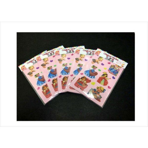 画像6: オリジナル💓レトロガール＊光沢＊ダイカットシールシート (6)