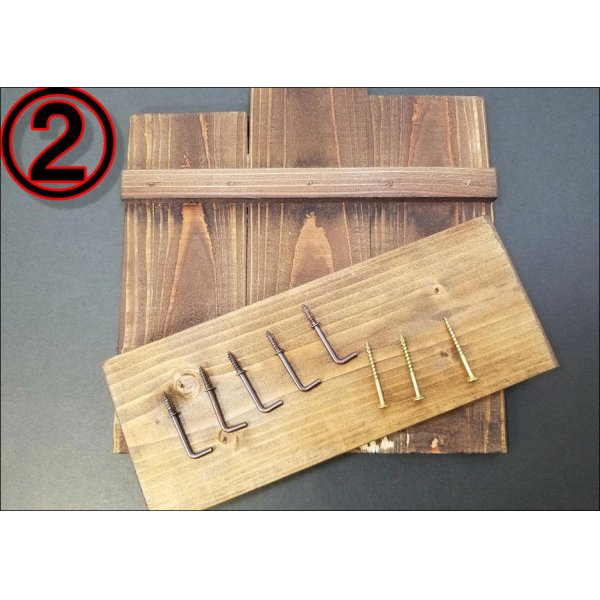 画像2: 自分だけの木工品を作ろう♪　【ドライバー１本で組み立て簡単】　キーフックシェルフ♪ (2)