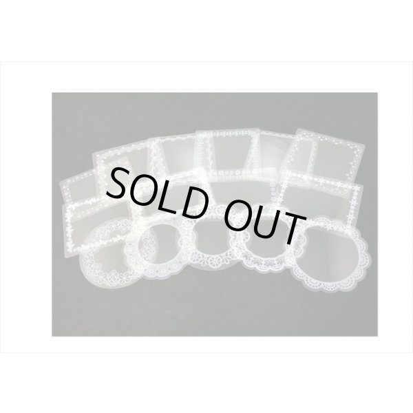 画像3: コラージュセット＊お花のフレーム＊ドイリーレース＊透明シール＆カード＊海外製 (3)