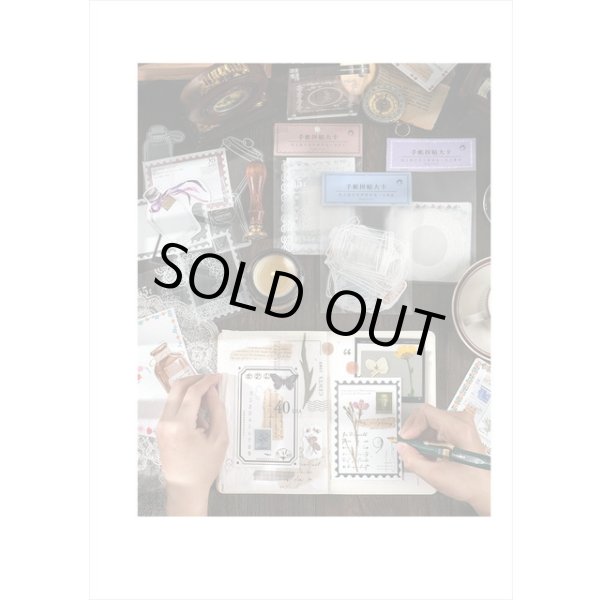 画像15: コラージュセット＊お花のフレーム＊ドイリーレース＊透明シール＆カード＊海外製 (15)