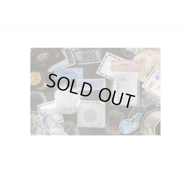 画像16: コラージュセット＊お花のフレーム＊ドイリーレース＊透明シール＆カード＊海外製 (16)