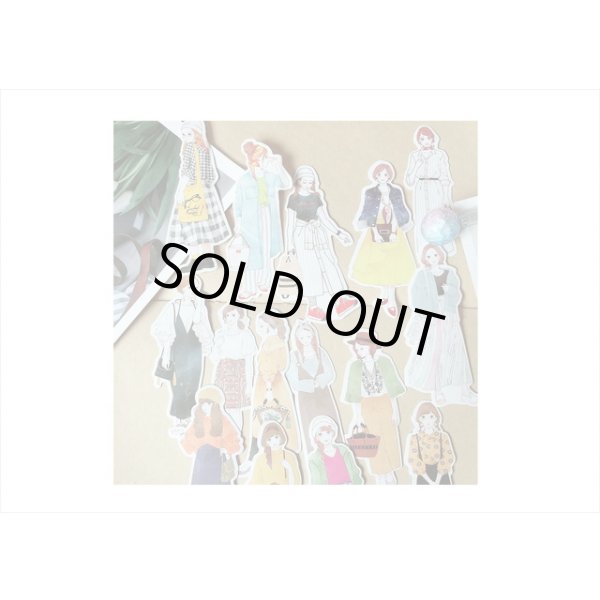 画像4: おめかし女子＊人物＊シール＊110枚♪＊海外製 (4)