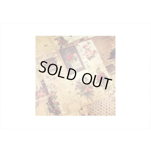 画像11: 紙モノ好きにはたまらない＊アンティークローズ🌹＊パターンペーパー＊24枚＊海外製 (11)