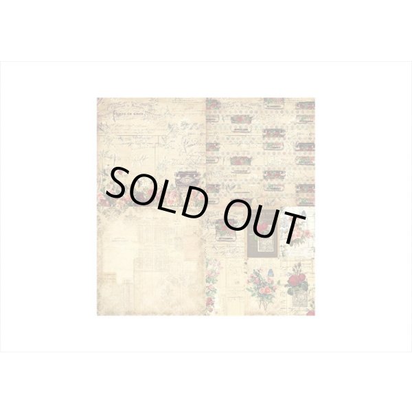 画像4: 紙モノ好きにはたまらない＊アンティークローズ🌹＊パターンペーパー＊24枚＊海外製 (4)