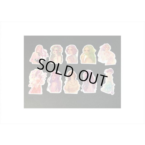 画像7: 女性💓ENO？＊人物＊シール＊耐水性あり＊柄違い50枚＊海外製 (7)