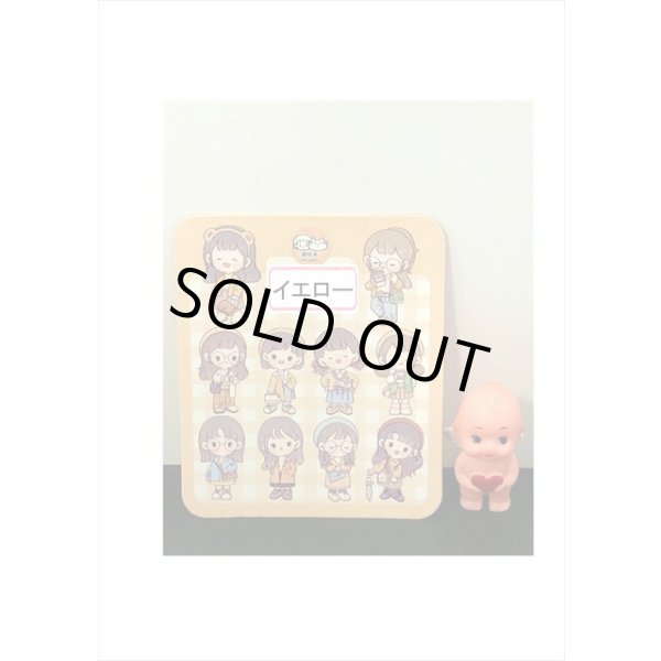 画像5: 7色の女の子＊イエロー＊防水＊PET＊ダイカットシール＊40枚＊海外製 (5)