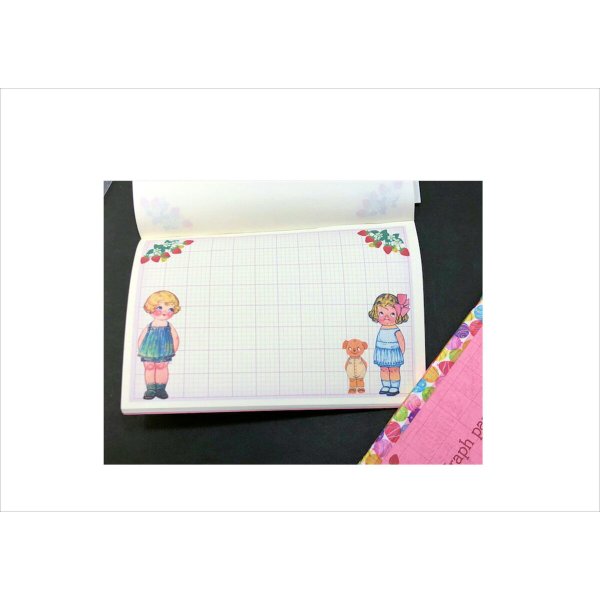 画像5: 着せ替え人形＊方眼メモ帳＊トレペ付き＊51枚＊オリジナル (5)