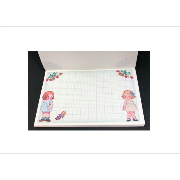 画像10: 着せ替え人形＊方眼メモ帳＊トレペ付き＊51枚＊オリジナル (10)