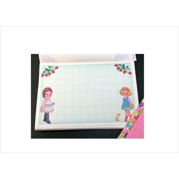 画像6: 着せ替え人形＊方眼メモ帳＊トレペ付き＊51枚＊オリジナル (6)