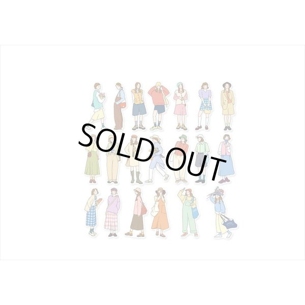 画像8: デコステッカー＊お出かけ＊女の子＊人物＊ダイカット＊和紙シール＊40枚＊海外製 (8)