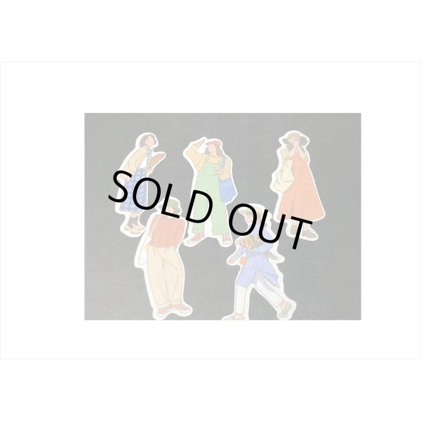 画像5: デコステッカー＊お出かけ＊女の子＊人物＊ダイカット＊和紙シール＊40枚＊海外製 (5)