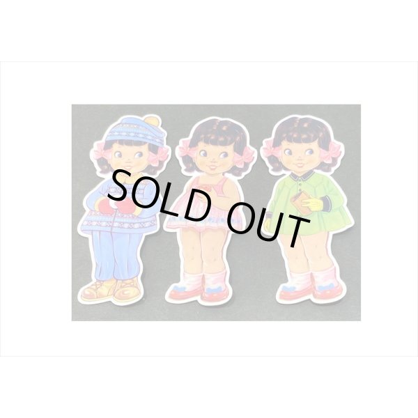 画像4: レトロ感満載💓お人形＊大きめダイカットステッカー＊海外製 (4)