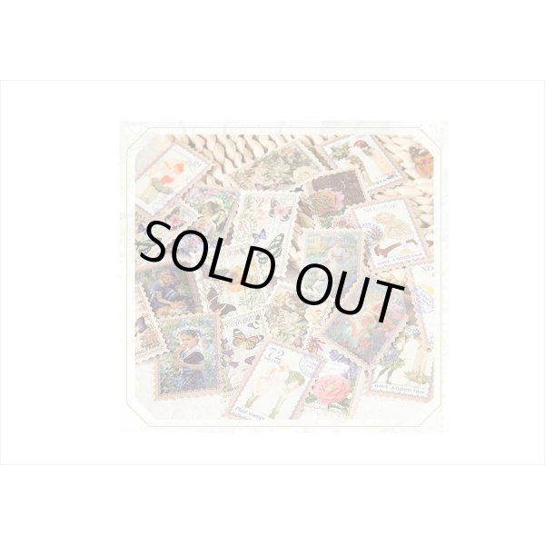 画像12: 小さなポスト＊切手型シール＊少女＊100枚＊箱入り＊海外製 (12)