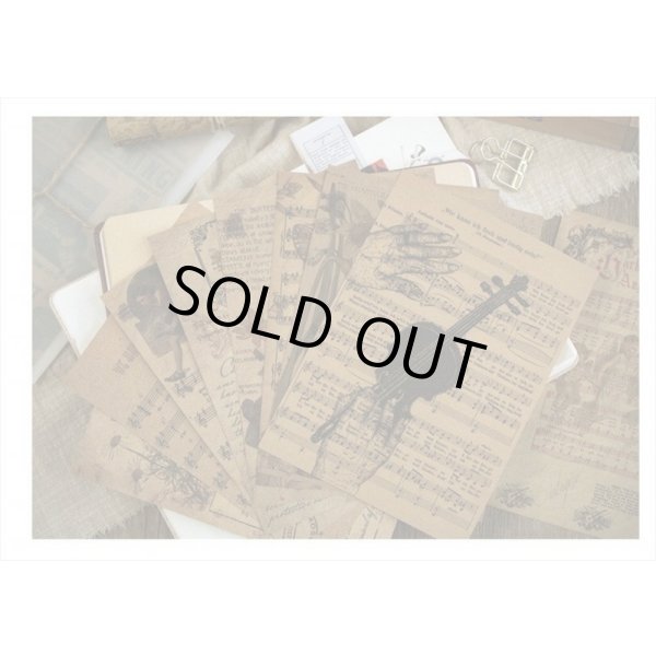 画像7: トレペ封筒入り＊楽譜＊クラフトペーパーセット＊10枚＊海外製 (7)