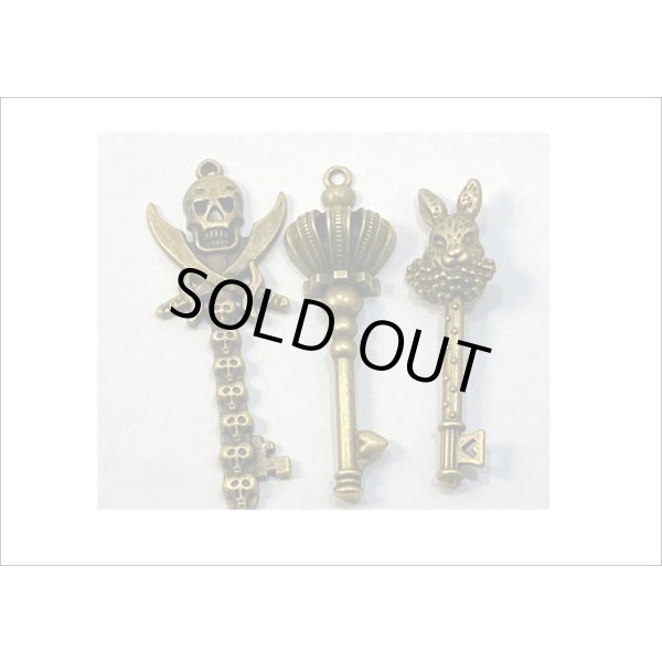 画像4: チャームセット＊アンティークキー＊10枚＊アンティークカラー (4)