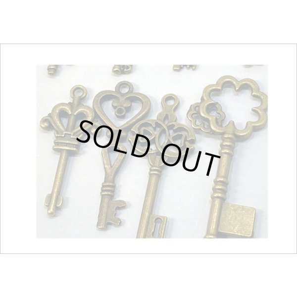 画像3: チャームセット＊アンティークキー＊10枚＊アンティークカラー (3)