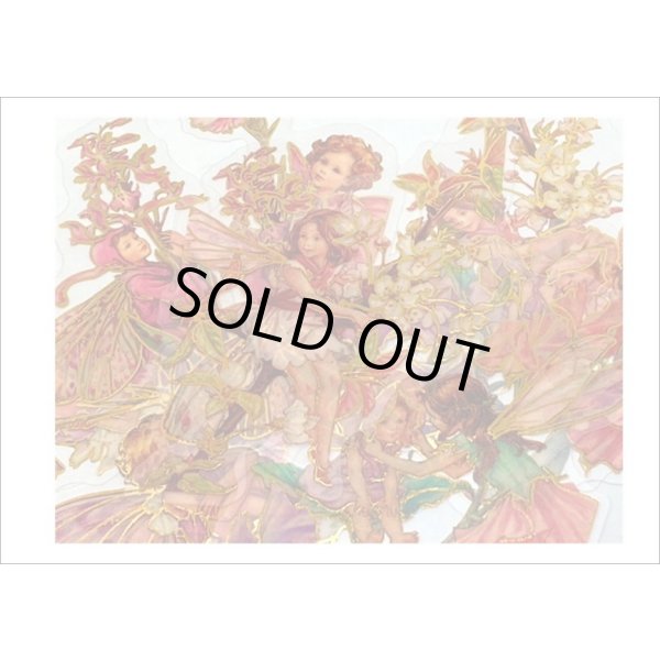 画像7: 金箔・防水＊花の妖精＊ピンク＊PETシール＊海外製 (7)