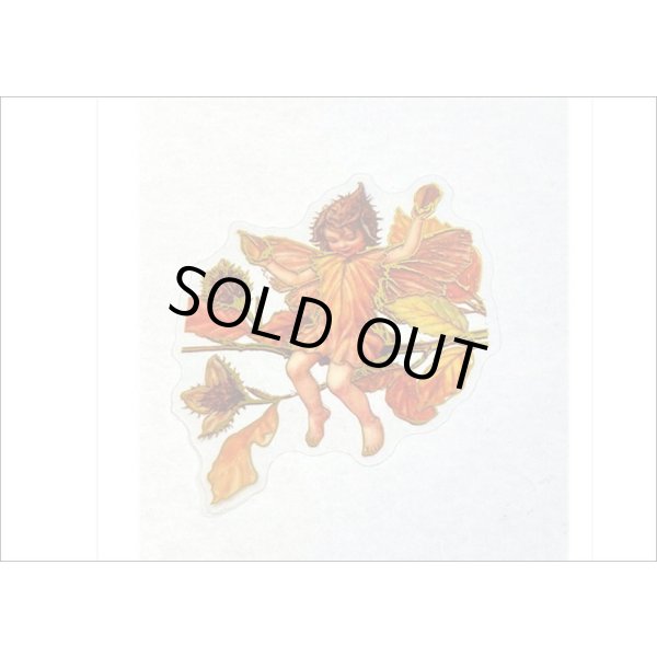 画像6: 金箔・防水＊花の妖精＊オレンジ＊PETシール＊海外製 (6)