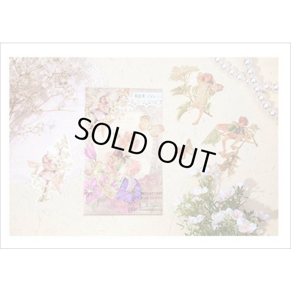 画像18: 金箔・防水＊花の妖精＊オレンジ＊PETシール＊海外製 (18)