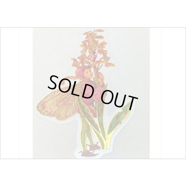 画像5: 金箔・防水＊花の妖精＊ピンク＊PETシール＊海外製 (5)