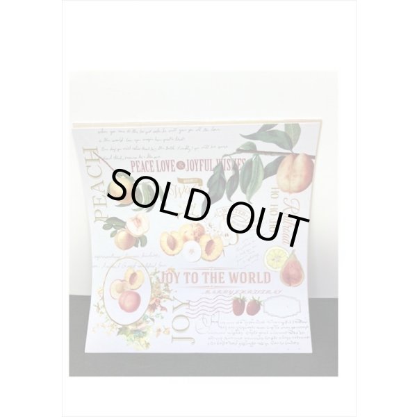 画像4: 大きなシールシート🍒フルーツ🍒折り紙サイズ＊８枚入り＊海外製 (4)