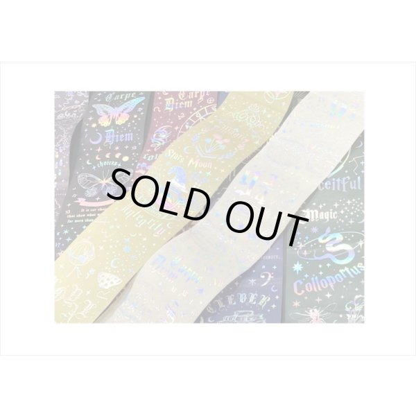 画像9: ホログラム＊野心・グリーン＊魔法入門＊はく離式＊海外マステ (9)