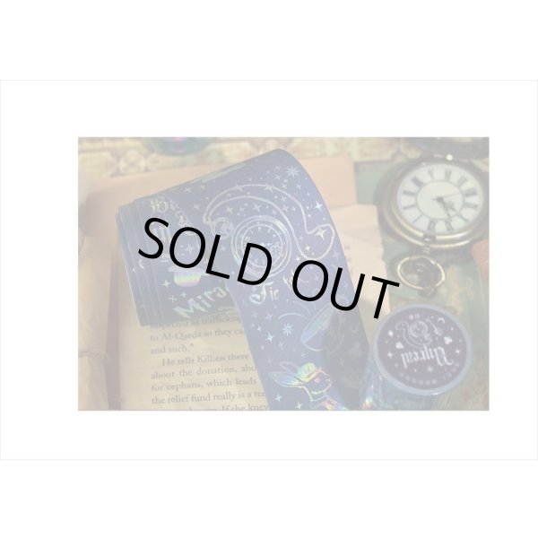 画像14: ホログラム＊野心・グリーン＊魔法入門＊はく離式＊海外マステ (14)