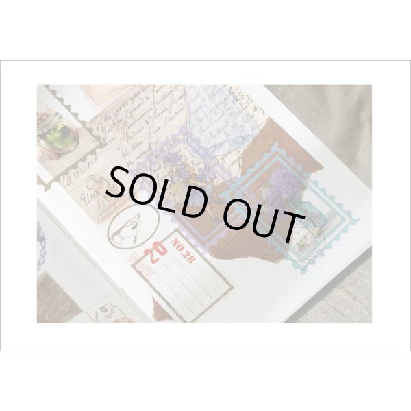 画像17: 切手型フレーム付＊グリーン・花の妖精＊PETシール＊50枚＊箱入り＊海外製 (17)