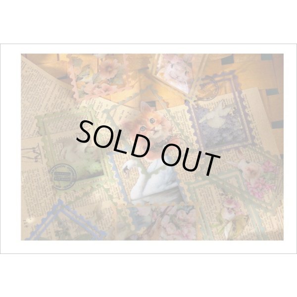 画像18: 切手型フレーム付＊グリーン・花の妖精＊PETシール＊50枚＊箱入り＊海外製 (18)