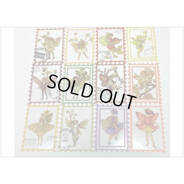 画像11: 切手型フレーム付＊グリーン・花の妖精＊PETシール＊50枚＊箱入り＊海外製 (11)